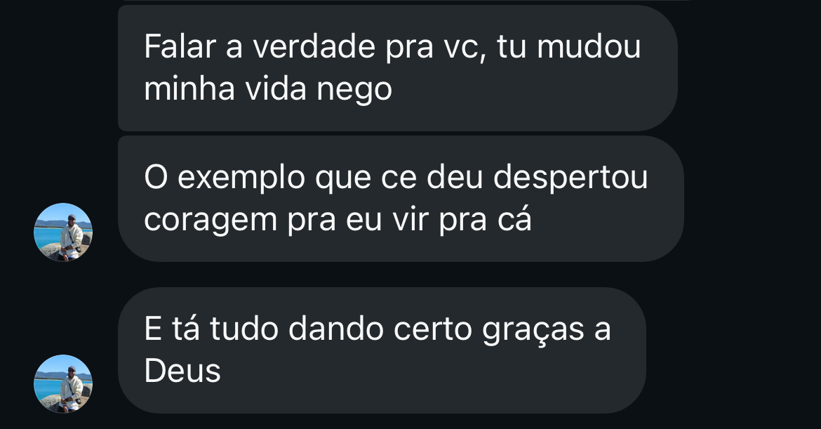 Depoimento de aluno