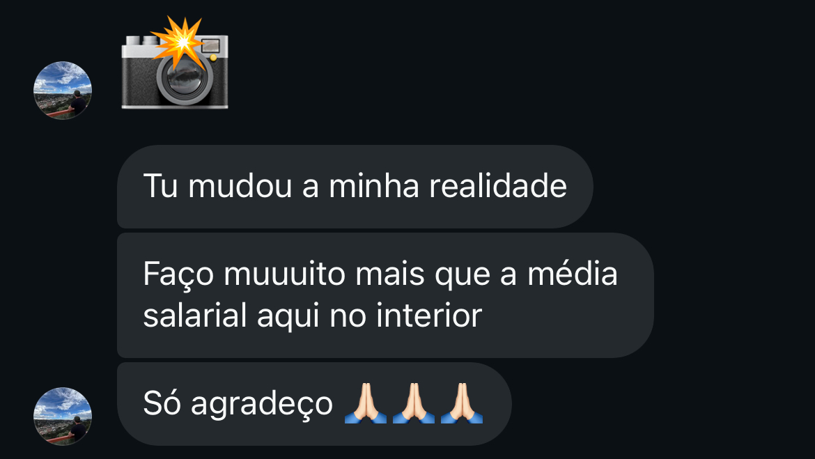 Depoimento de aluno do interior